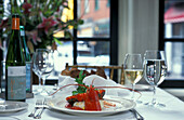Hummer mit Risotto, Restaurant Mamma Mia, Boston, Massachusetts, USA, Amerika