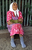 Siberian grandmother, Lake Baikal, Siberia Russia