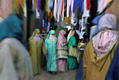 Marrakech, women in the souk, Marrakech, Morocco North Africa