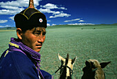 Mongolian horseman, Gobi Steppe, Mongolia Asia