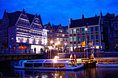 Ghent at night, ghent, belgium