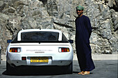 Omani with Porsche, Muscat, Oman Middle East
