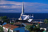 View of Cap Chat, Gaspesie, St. Lawrence River Quebec, Canada