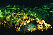 Jameos del Agua, reflection in cave pool, Lanzarote, Canary Islands Spain