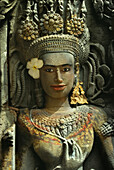 Apsara, Thomannon temple painted, , Siem Raep, Angkor Cambodia, Asia