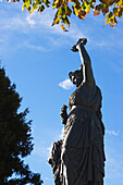 Bavaria Bronze-Statue, Patrona Bavariae auf der Theresienhöhe, München, Bayern, Deutschland