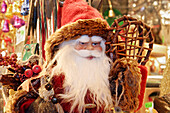 Santa Claus puppet, Christmas market on Marienplatz, Munich, Bavaria, Germany