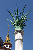 Freistehende Säule neben der Nikolaikirche, Leipzig, Sachsen, Deutschland, Europa