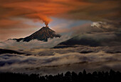Tungurahua volcano eruption, Ecuador, South America
