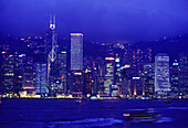 Hongkong skyline by night, Hongkong, China