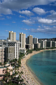 Waikiki Beach Highrises, Honolulu, Oahu, Hawaii, USA