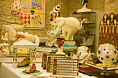 Marzipan figures, museum of Cafe Demel, Vienna, Austria