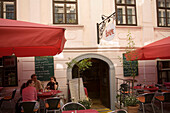 People in Restaurant, Spittelberg, Vienna, Austria