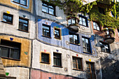 Facade of the Hundertwasserhaus, Vienna, Austria