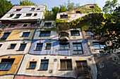Detail of the Hundertwasser house, Vienna, Austria