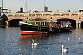 Excursion with a barge, Hamburg, Germany