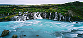 Waterfall Hraunfossar, Iceland