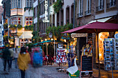 Souvenir shop at Rue de Maroquin, Souvenir shop at Rue de Maroquin at old town in the evening, Strasbourg, Alsace, France