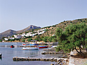 Landschaft bei Eloúndo in der Nähe von Ágios Nikolaos, Kreta, Griechenland