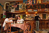 Two men in a tavern, Two men sitting in a tavern at Raday Street, Pest, Budapest, Hungary