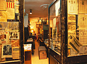Bookshop in old city, gothic quarter, Barcelona, Spain