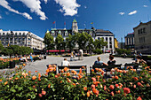 Green area, park at Karl Johans Gate, Oslo, Norway