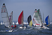 Segelregatta in Kieler Förde, Kiel, Schleswig Holstein, Ostsee, Deutschland