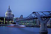 Millennium Bridge, St. Paul's Cathedral, City of London, London, England