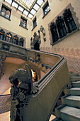 Staircase Hotel Condes de Barcelona, Passeig de Gracia, Eixample, Barcelona, Catalonia, Spain