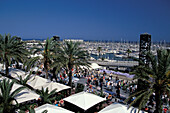 Restaurants, Port Olimpic, Barcelona, Spanien