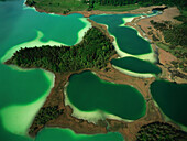 Aerial view of Osterseen, Upper Bavaria, Germany