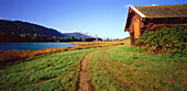 Heuschober am Geroldsee, Werdenfelser Land, Oberbayern, Deutschland