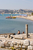 View from the basilca Agios Stefanos to the Kefalos beach, Kos, Greece