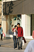Shopping, Huaihai Xilu,intersection Huaihai Xilu, shopping, people, pedestrians, consumer, consum