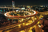 elevated highway system, Nanpu Bridge Interchange, Shanghai