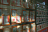 Real estate advertising,Real estate advertising, flats, price, rent, buy, ads in window display