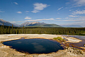 rabbitkettle hotspring, south nahanni river, northwest territories, canada