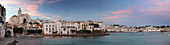 Costa Brava,Bay of Cadaques with the Parish Church Santa Maria, Cadaques, Costa Brava, Catalonia Spain