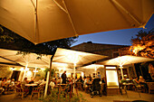 Costa Brava,Restaurant at the Placa von Sant Marti, Costa Brava, Catalonia Spain