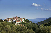 Village on the crest of a hill, Beli, Cres Island, Croatia