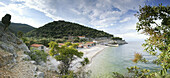 Strand und Hafen, Port Beli, Insel Cres, Kroatien