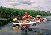 Kayaking down the Krutynia River, Masuria, Poland