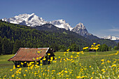 Werdenfelser Land, Wettersteingebirge, Zugspitze, Alpspitze, Oberbayern, Bayern, Deutschland