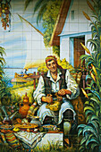 Tiled Picture, La Albufera de Valencia, Restaurant Canyes, Pinedo, Province Valencia, Spain