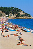 Beach,Platja de Lloret,Lloret del Mar,Costa Brava,Province Girona,Catalonia,Spain