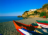 Beach,Nerja,Playa del Salon,Costa del Sol,Province Malaga,Andalusia,Spain