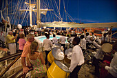 Steel Drum Band on Deck, Aboard Star Clipper, Falmouth Harbour, Antigua