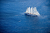 Luftaufnahme vom Star Clipper, Antigua Classic Yacht Regatta, Antigua