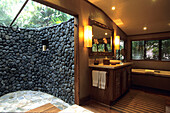 Luxurious Bathroom with Outdoor Shower,The Wakaya Club, Wakaya Island, Lomaiviti Group, Fiji