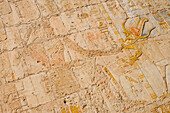 Relief Details at Hatshepsut Temple, Deir el Bahari, near Luxor, Egypt